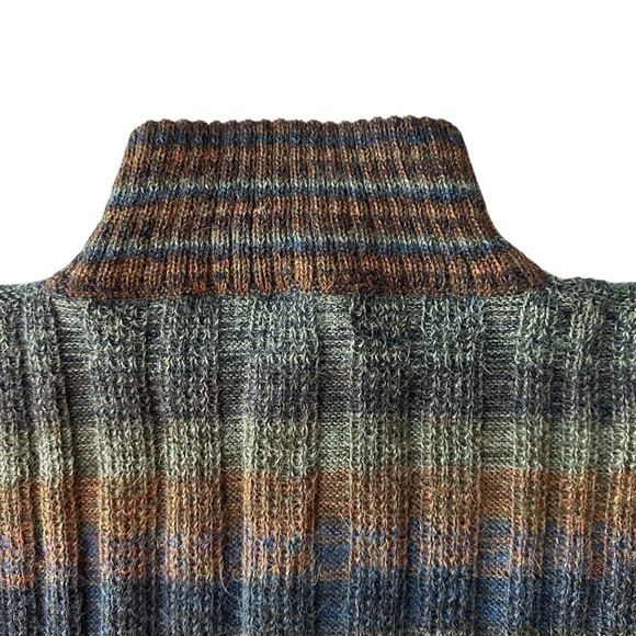 NOVICA Peruvian Alpaca Traveler Quarter Zip Stripe Sweater Men’s XL - Picture 11 of 14